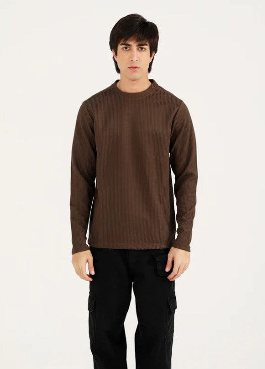 URBAN ORA CLOTHING #7606 TEXTURED FULL SLEEVE TEE