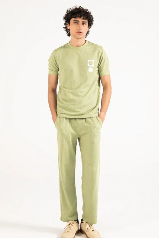 URBAN ORA CLOTHING #7607 TEXTURED GRAPHIC TEE