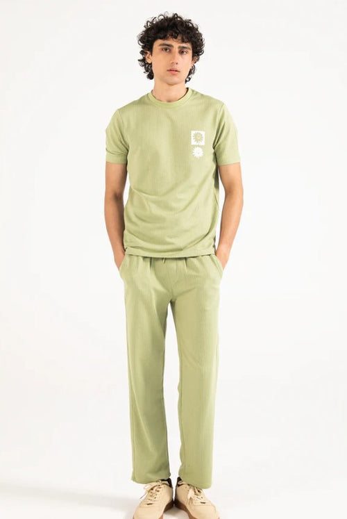 URBAN ORA CLOTHING #7607 TEXTURED GRAPHIC TEE