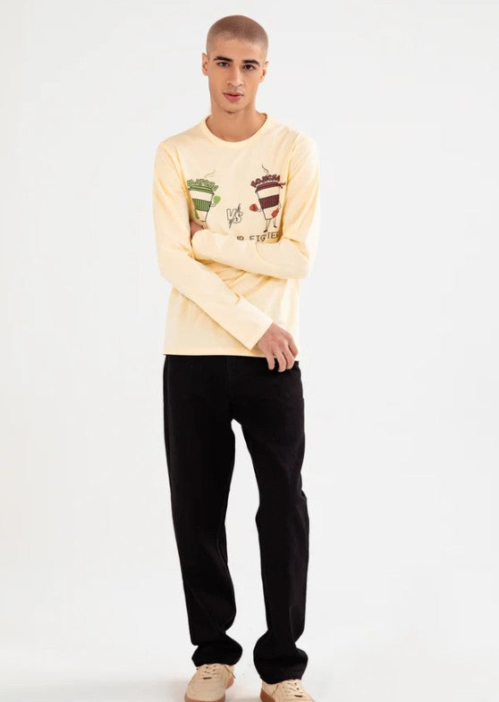 URBAN ORA CLOTHING #7610 FULL SLEEVE GRAPHIC TEE