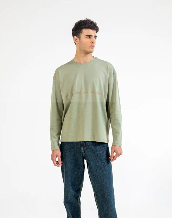 URBAN ORA CLOTHING #7614 BAGGY FIT FULL SLEEVE GRAPHIC TEE