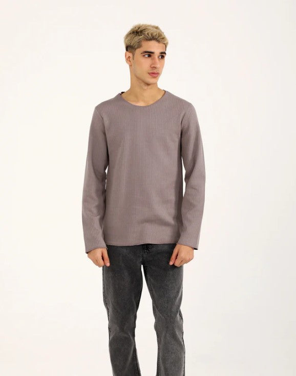 URBAN ORA CLOTHING #7616 FULL SLEEVE TEXTURED TEE