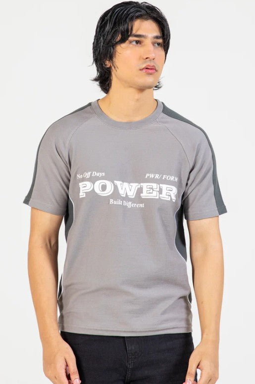 URBAN ORA CLOTHING #7625 TEXTURED GRAPHIC TEE