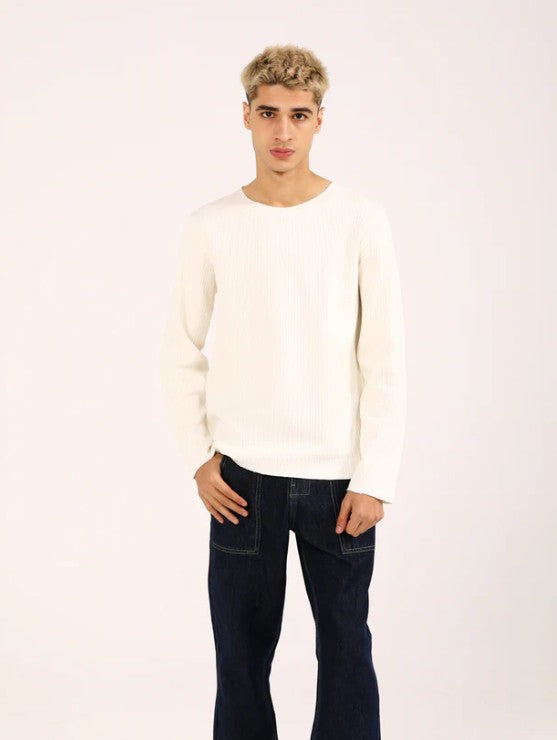 URBAN ORA CLOTHING #7638 FULL SLEEVE TEXTURED TEE