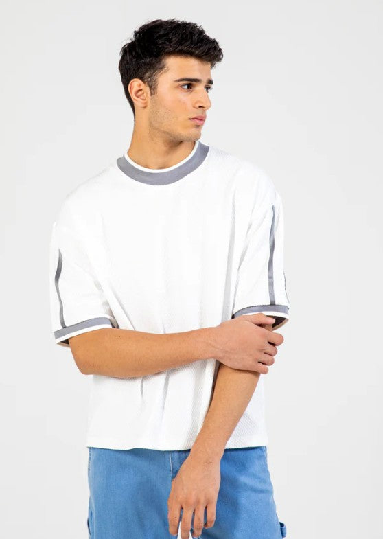 URBAN ORA CLOTHING #7655 BOXY FIT TEXTURED TEE